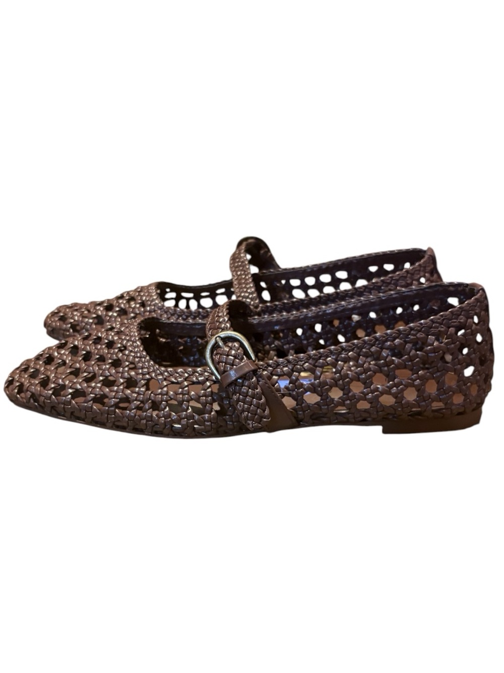 JOIE Weavy Mary Jane Flats in Chocolate Brown Size 7.5 NWT - Picture 7 of 9